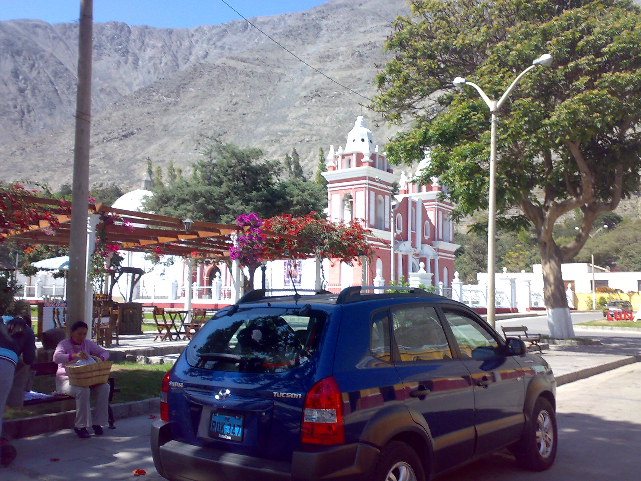 Plaza principal de Lunahuaná